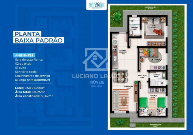 Imagem Casa com 3 Quartos à Venda, 104 m² em Primavera - Vitória Da Conquista Imagem Casa com 3 Quartos à Venda, 104 m² em Primavera - Vitória Da Conquista