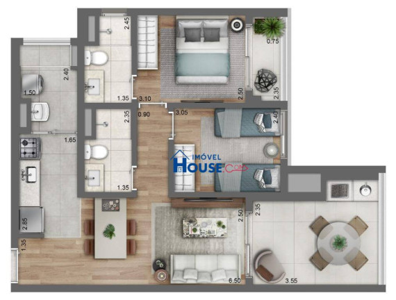 Imagem Apartamento com 2 Quartos à Venda, 70 m² em Perdizes - São Paulo