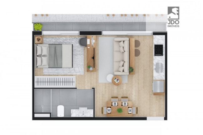 Imagem Apartamento com 1 Quarto à Venda, 39 m² em Batel - Curitiba Imagem Apartamento com 1 Quarto à Venda, 39 m² em Batel - Curitiba