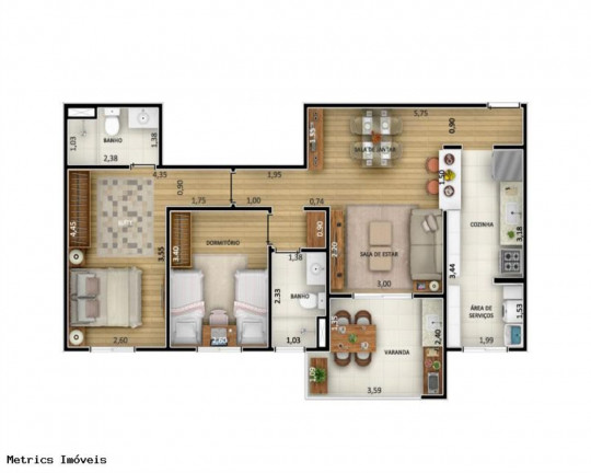 Imagem Imóvel com 3 Quartos à Venda, 91 m² em Engordadouro - Jundiaí
