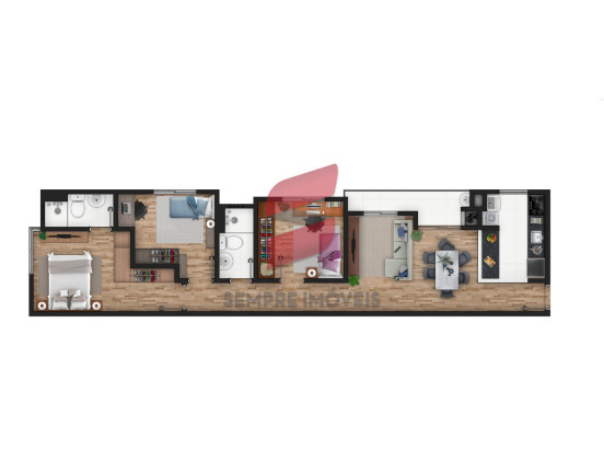Imagem Apartamento com 3 Quartos à Venda, 77 m² em Centro - Pinhais Imagem Apartamento com 3 Quartos à Venda, 77 m² em Centro - Pinhais