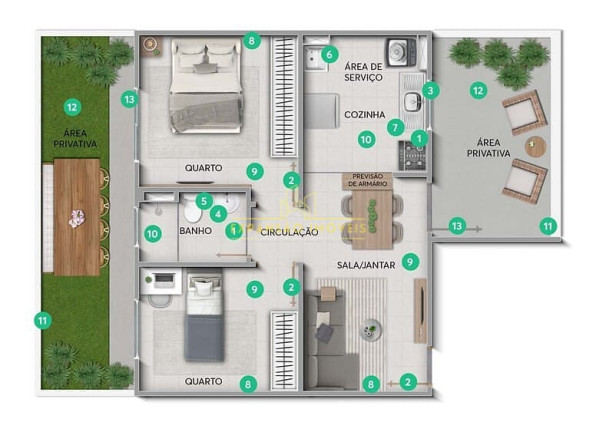 Imagem Apartamento com 2 Quartos à Venda, 43 m² em São Sebastião - Palhoça Imagem Apartamento com 2 Quartos à Venda, 43 m² em São Sebastião - Palhoça