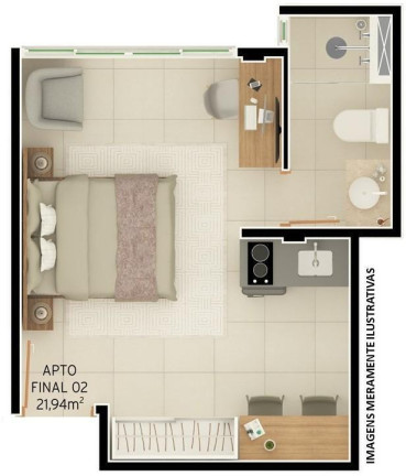 Imagem Apartamento com 1 Quarto à Venda, 27 m² em Intermares - Cabedelo