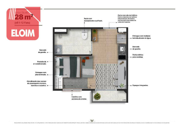 Imagem Studio com 1 Quarto à Venda, 28 m² em Vila Romana - São Paulo Imagem Studio com 1 Quarto à Venda, 28 m² em Vila Romana - São Paulo