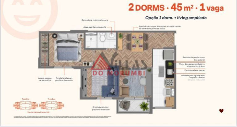 Imagem Apartamento com 2 Quartos à Venda, 45 m² em Vila Andrade - São Paulo