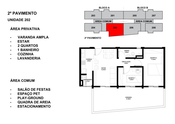Imagem Apartamento com 2 Quartos à Venda, 52 m² em Paloma - Colombo
