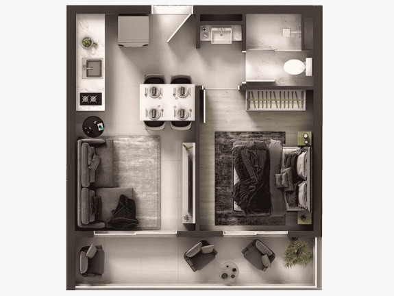 Imagem Apartamento com 1 Quarto à Venda, 33 m² em Morumbi - São Paulo