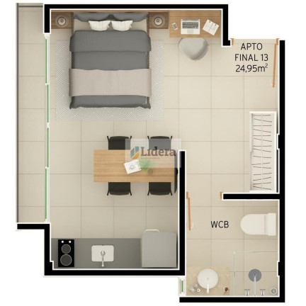 Imagem Flat com 1 Quarto à Venda, 24 m² em Ponta De Campina - Cabedelo