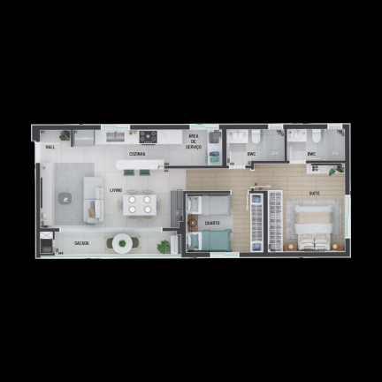 Imagem Apartamento com 2 Quartos à Venda, 73 m² em Portão - Curitiba Imagem Apartamento com 2 Quartos à Venda, 73 m² em Portão - Curitiba