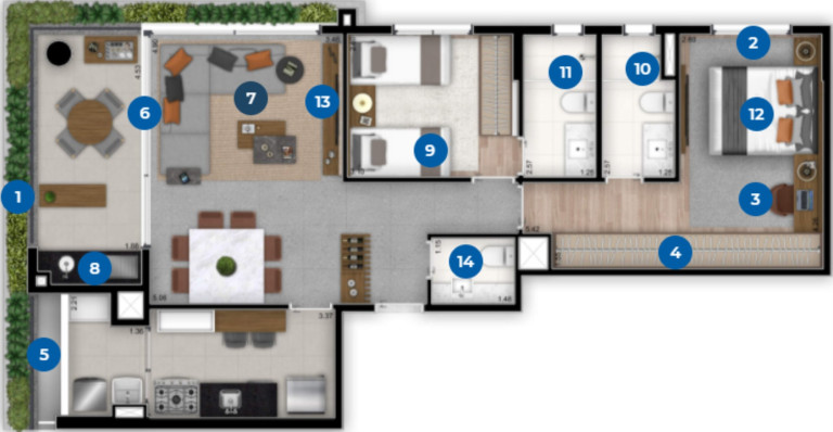 Imagem Imóvel com 2 Quartos à Venda, 170 m² em Brooklin Novo - São Paulo
