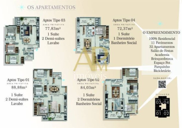 Imagem Apartamento com 3 Quartos à Venda, 84 m² em Centro - Biguaçu Imagem Apartamento com 3 Quartos à Venda, 84 m² em Centro - Biguaçu