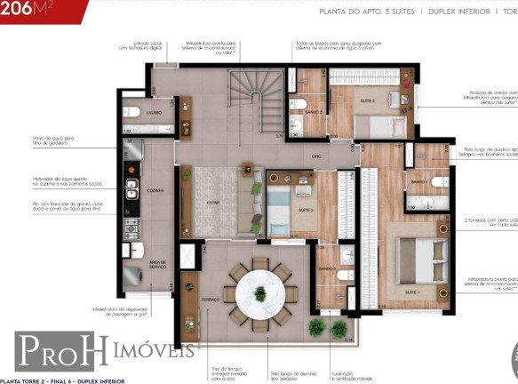 Imagem Cobertura com 3 Quartos à Venda, 206 m² em Bela Vista - Santo André