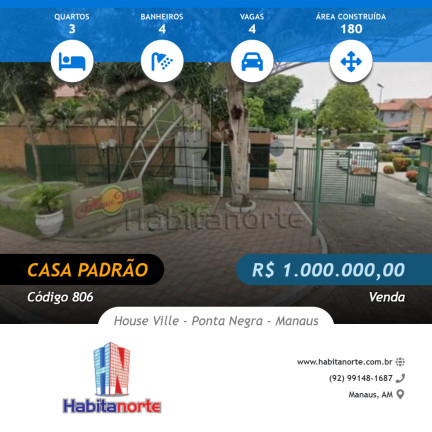 Casa com 3 Quartos à Venda,  em Nova Esperança - Manaus