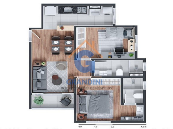 Apartamento com 2 Quartos à Venda, 58 m² em Jardim Nossa Senhora Das Graças - Mogi Guaçu
