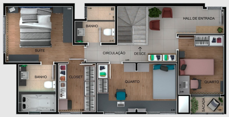 Imagem Apartamento com 2 Quartos à Venda, 63 m² em Novo Mundo - Curitiba Imagem Apartamento com 2 Quartos à Venda, 63 m² em Novo Mundo - Curitiba
