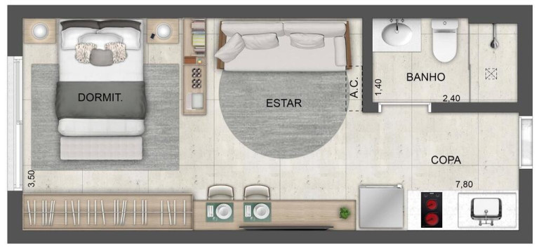 Foto do imóvel Studio com 1 Quarto à Venda, 30 m² em Vila Romana - São Paulo