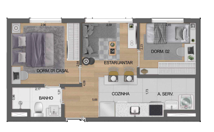Imagem Apartamento com 2 Quartos à Venda, 38 m² em Moema - São Paulo