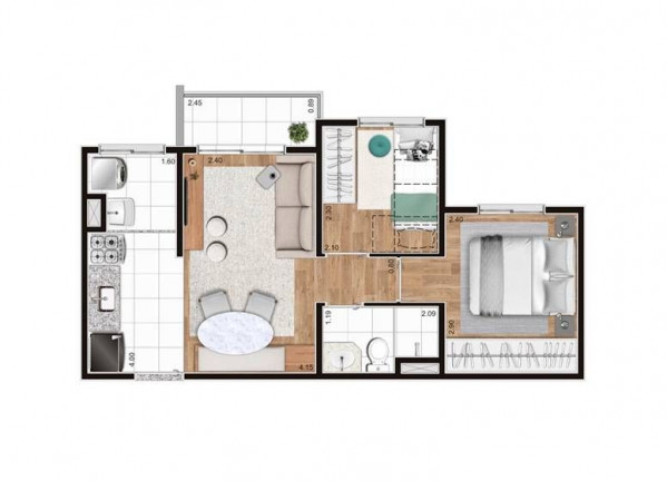 Imagem Apartamento com 2 Quartos à Venda, 40 m² em água Funda - São Paulo