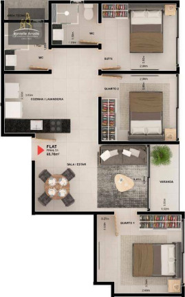 Imagem Apartamento com 2 Quartos à Venda, 60 m² em Jardim Oceania - João Pessoa