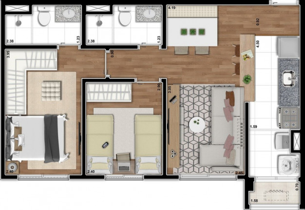 Imagem Apartamento com 3 Quartos à Venda, 70 m² em Santo Amaro - São Paulo Imagem Apartamento com 3 Quartos à Venda, 70 m² em Santo Amaro - São Paulo