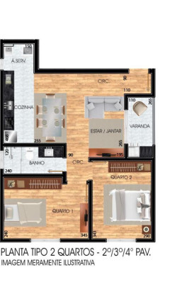 Imagem Apartamento com 2 Quartos à Venda, 54 m² em Maria Antonieta - Pinhais