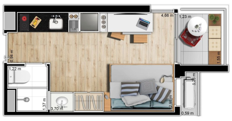 Imagem Apartamento com 1 Quarto à Venda, 36 m² em Brooklin Paulista - São Paulo Imagem Apartamento com 1 Quarto à Venda, 36 m² em Brooklin Paulista - São Paulo