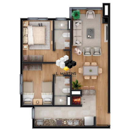 Imagem Apartamento com 2 Quartos à Venda, 84 m² em Carniel - Gramado
