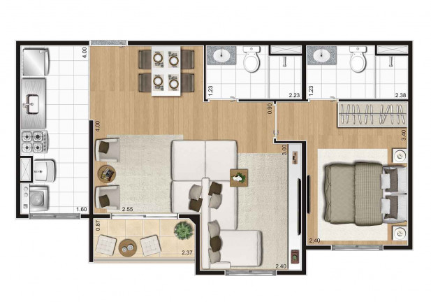 Imagem Apartamento com 2 Quartos à Venda, 49 m² em Sítio Da Figueira - São Paulo Imagem Apartamento com 2 Quartos à Venda, 49 m² em Sítio Da Figueira - São Paulo