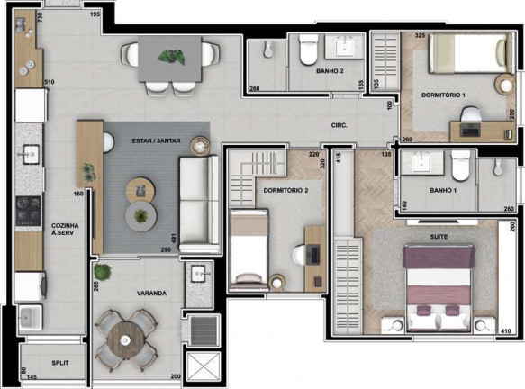 Imagem Apartamento com 2 Quartos à Venda, 73 m² em Boa Vista - Curitiba Imagem Apartamento com 2 Quartos à Venda, 73 m² em Boa Vista - Curitiba