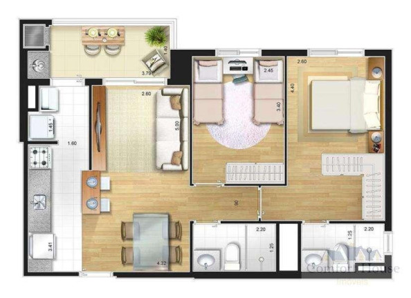 Imagem Apartamento com 2 Quartos à Venda, 63 m² em Campestre - Santo André
