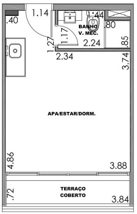 Imagem Studio à Venda, 24 m² em Moema - São Paulo