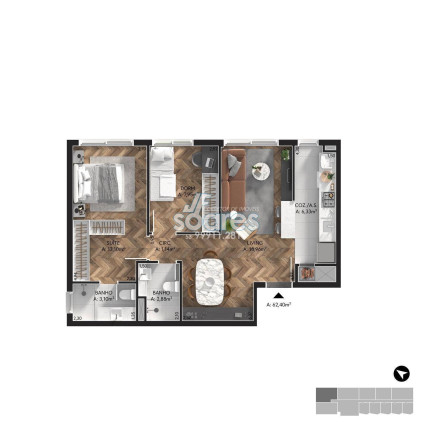 Imagem Apartamento com 2 Quartos à Venda, 91 m² em São Gonçalo - Pelotas