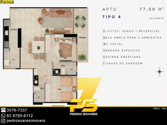 Imagem Apartamento à Venda, 63 m² em Manaíra - João Pessoa Imagem Apartamento à Venda, 63 m² em Manaíra - João Pessoa