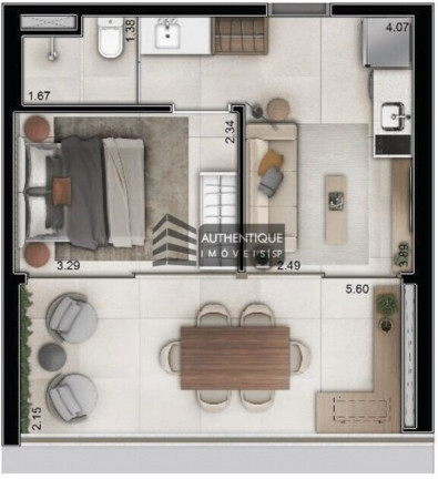 Imagem Imóvel com 1 Quarto à Venda, 32 m² em Chácara Santo Antônio - São Paulo Imagem Imóvel com 1 Quarto à Venda, 32 m² em Chácara Santo Antônio - São Paulo