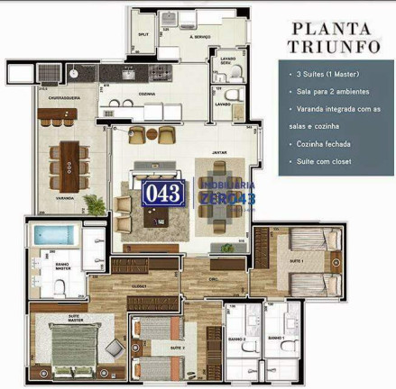 Imagem Apartamento com 3 Quartos à Venda, 131 m² em Gleba Fazenda Palhano - Londrina Imagem Apartamento com 3 Quartos à Venda, 131 m² em Gleba Fazenda Palhano - Londrina