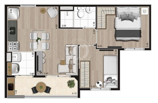 Imagem Apartamento com 2 Quartos à Venda, 36 m² em Parque Ipê - São Paulo