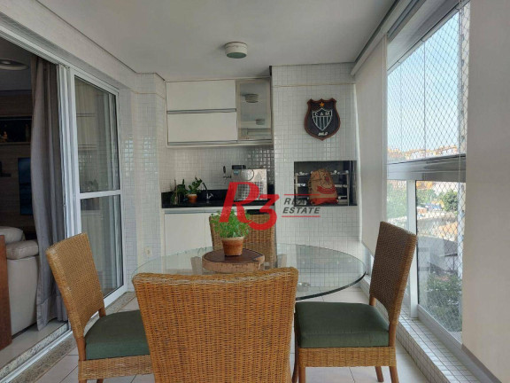 Apartamento com 3 Quartos para Alugar, 111 m² em Ponta Da Praia - Santos
