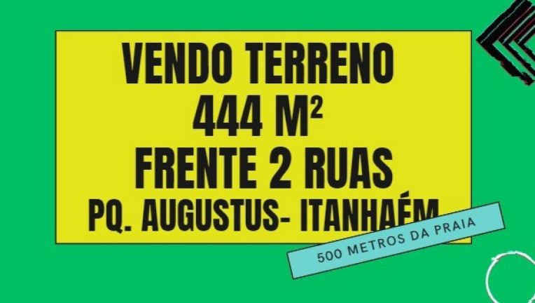 Terreno à Venda, 444 m² em Parque Augustus - Itanhaém