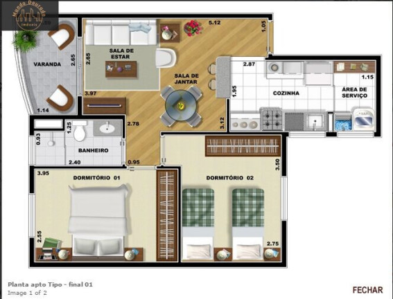 Imagem Apartamento com 2 Quartos à Venda, 56 m² em Centro - São Bernardo Do Campo