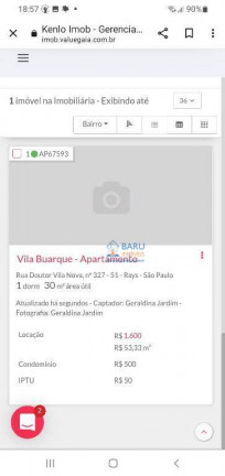 Imagem Apartamento com 1 Quarto para Alugar, 30 m² em Vila Buarque - São Paulo