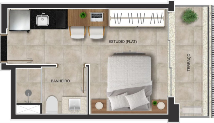 Imagem Imóvel com 1 Quarto à Venda, 23 m² em Vila Nova Conceição - São Paulo
