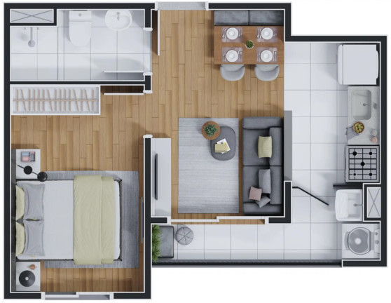 Imagem Apartamento com 1 Quarto à Venda, 29 m² em Jaguaribe - Osasco