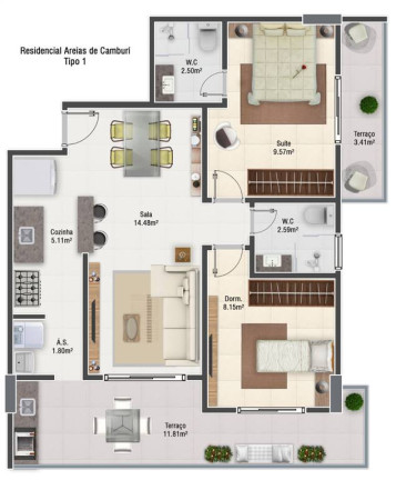 Imagem Apartamento com 2 Quartos à Venda, 63 m² em Vila Caicara - Praia Grande Imagem Apartamento com 2 Quartos à Venda, 63 m² em Vila Caicara - Praia Grande