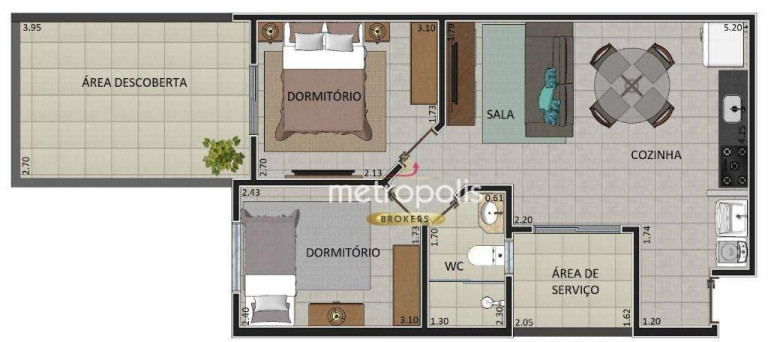 Imagem Apartamento com 2 Quartos à Venda, 60 m² em Vila Linda - Santo André Imagem Apartamento com 2 Quartos à Venda, 60 m² em Vila Linda - Santo André