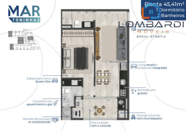 Imagem Loft com 1 Quarto à Venda, 35 m² em Praia Das Toninhas - Ubatuba Imagem Loft com 1 Quarto à Venda, 35 m² em Praia Das Toninhas - Ubatuba