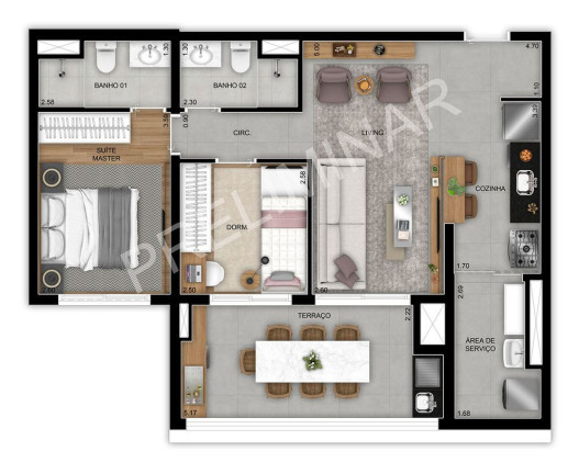 Imagem Apartamento com 2 Quartos à Venda, 102 m² em Jardim Prudência - São Paulo