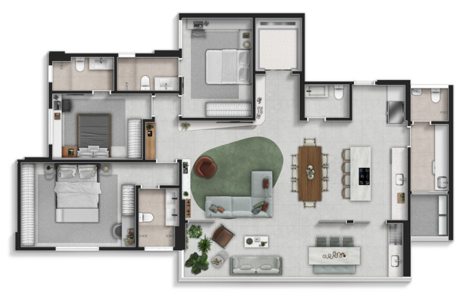 Imagem Apartamento com 3 Quartos à Venda, 143 m² em Park Lozandes - Goiânia