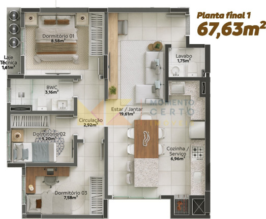 Imagem Apartamento com 2 Quartos à Venda, 51 m² em água Verde - Blumenau Imagem Apartamento com 2 Quartos à Venda, 51 m² em água Verde - Blumenau