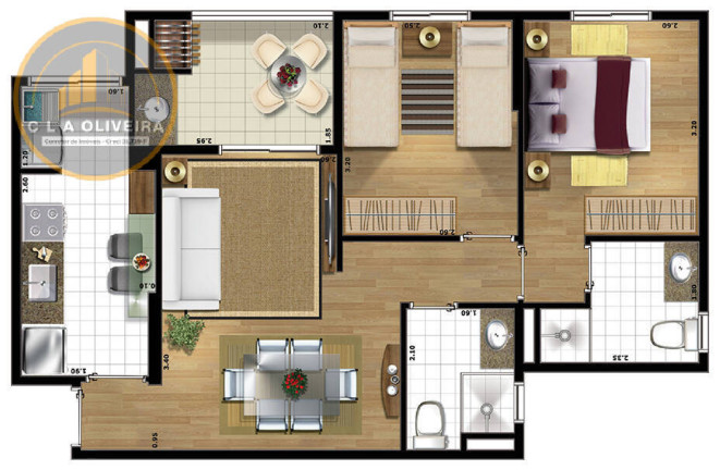 Imagem Apartamento com 2 Quartos à Venda, 59 m² em Jardim Oriente - São José Dos Campos Imagem Apartamento com 2 Quartos à Venda, 59 m² em Jardim Oriente - São José Dos Campos