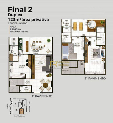 Imagem Imóvel com 2 Quartos à Venda, 123 m² em Canto Do Forte - Praia Grande Imagem Imóvel com 2 Quartos à Venda, 123 m² em Canto Do Forte - Praia Grande
